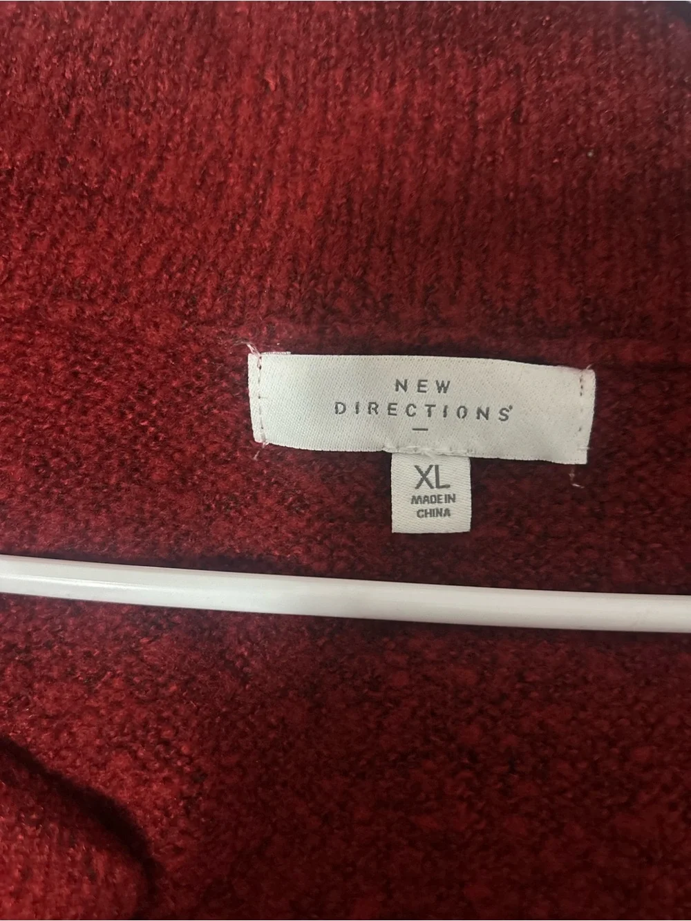 Women’s red cardigan